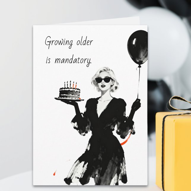 Cartão Funny Sarcastic Aging Birthday  (Criador carregado)