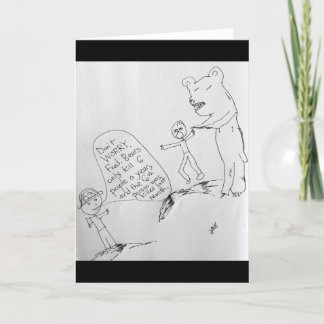 Cartão Funny Saved From Bear Attack By Statistics