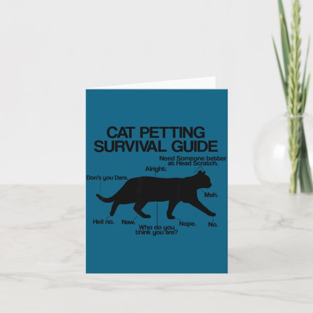 Cartão Funny Saying Cat Owner Petting Guide Cat Lover Gif (Frente)