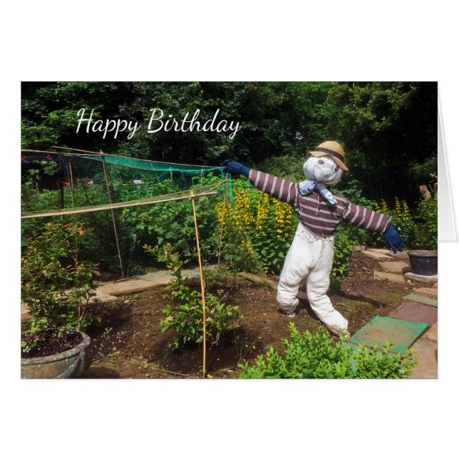 Cartão Funny scarecrow (Frente Horizontal)