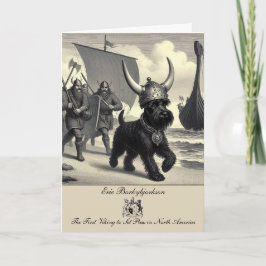 Cartão Funny Schnauzer Viking Folheto