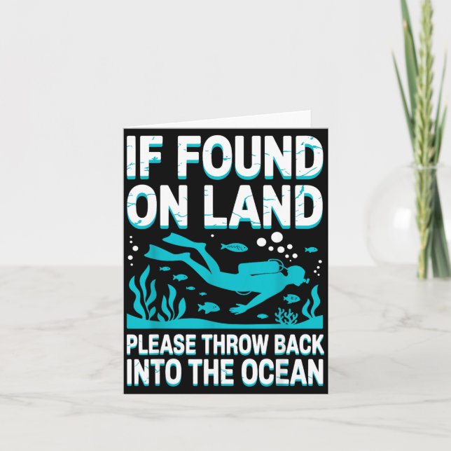 Cartão Funny Scuba Diving Art For Men Women Scuba Dive Sc (Frente)