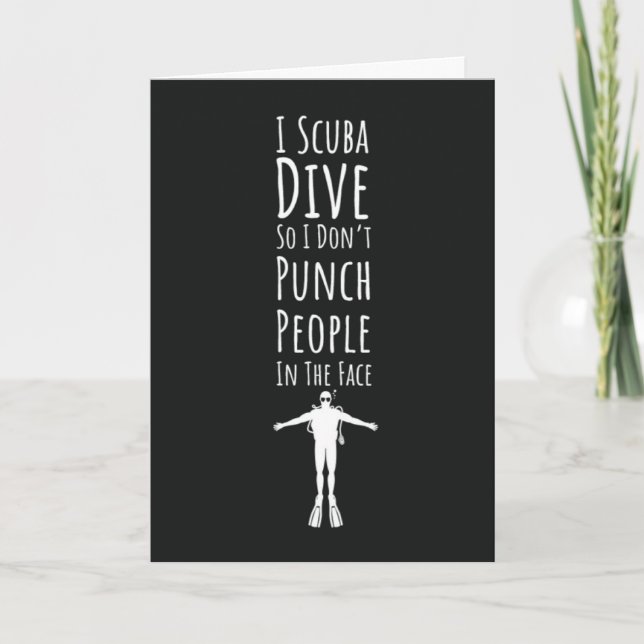 Cartão Funny Scuba Diving Cards Diver Snorkeling Humor (Frente)