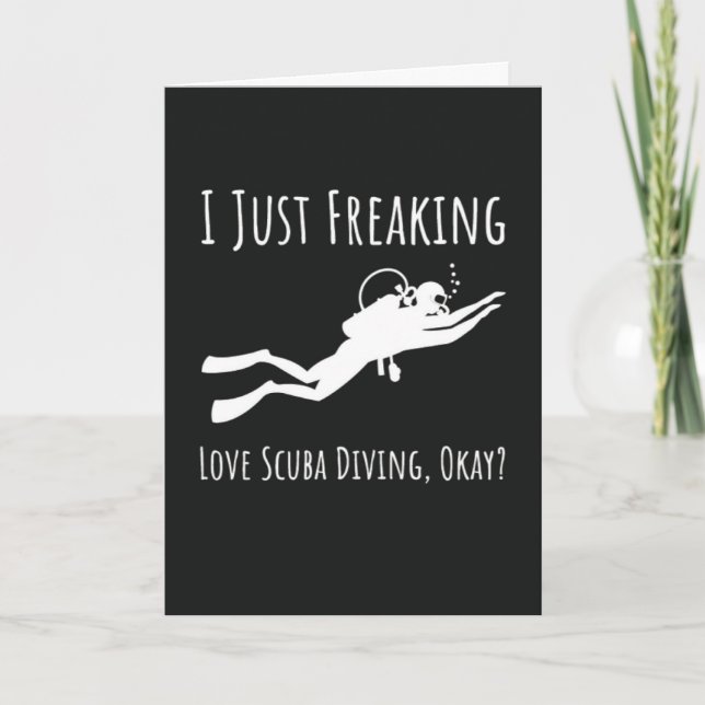 Cartão Funny Scuba Diving Cards Ocean Divers Snorkeling (Frente)