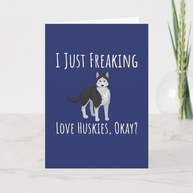 Cartão Funny Siberian Husky Cards Huskies Pet Lover Owner (Frente)