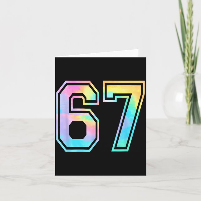 Cartão Funny Six Seven Meme Gen Alpha Slang  (Frente)