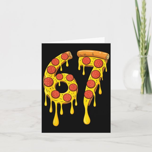 Cartão Funny Six Seven Zza 67 Number  (Frente)