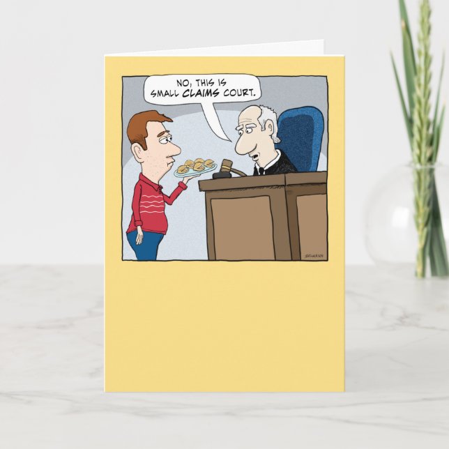Cartão Funny Small Claims Court Juiz Birthday Card (Frente)