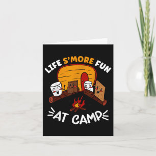 Cartão Funny Smores Acampando Campanha Camarões Marshmall