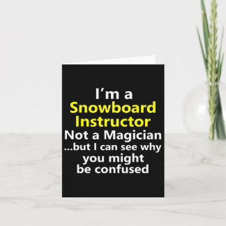 Cartão Funny Snowboard Instrutor Job Carey Snowboard