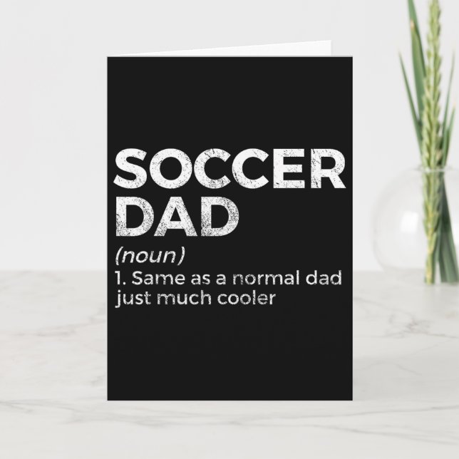 Cartão Funny Soccer Dad Definition  (Frente)