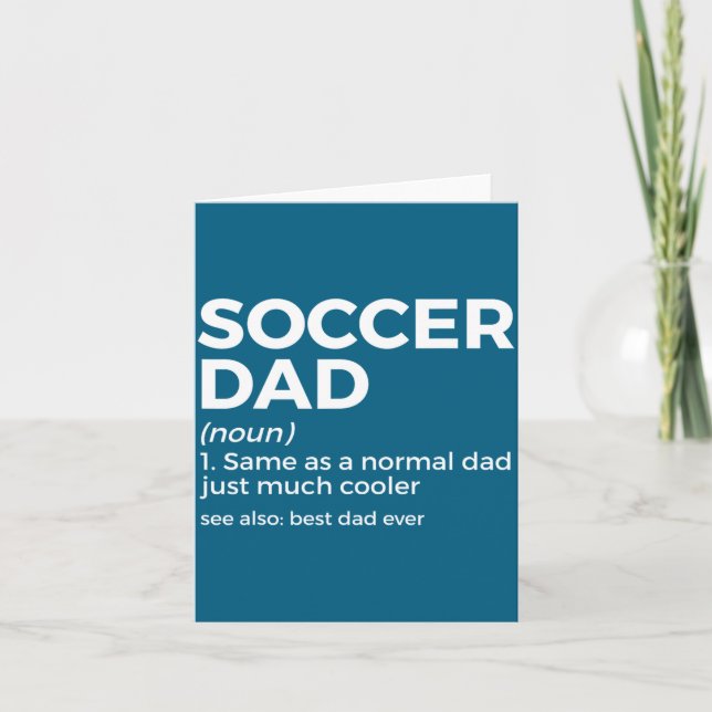 Cartão Funny Soccer Dad Definition For Mens Soccer Playe  (Frente)