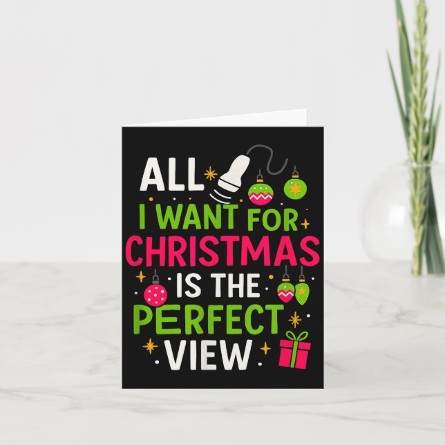 Cartão Funny Sonographer Christmas - Holiday Ultrasound T (Frente)