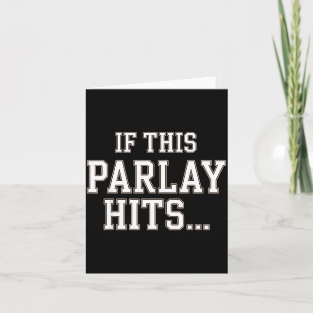 Cartão Funny Srts Betting Design For Men Women Srts Gambl (Frente)