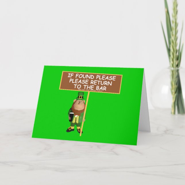 Cartão Funny St Paddy's Day (Frente)