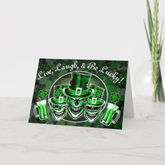 Cartão Funny St. Patrick's Day Card: Irish Skulls