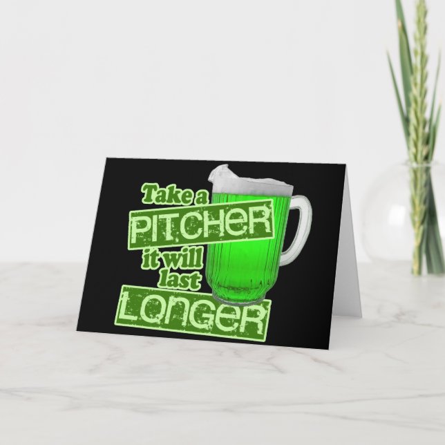 Cartão Funny St. Patrick's Day Drinking (Frente)