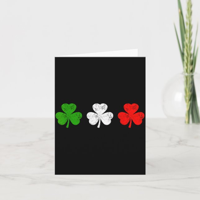 Cartão Funny Still Italian Shamrocks St Patricks Day Men  (Frente)