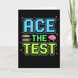 Cartão Funny Student Test Ace The Test Level Up Test Day