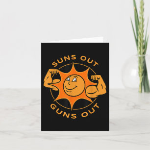 Cartão Funny Sun Gun Out Summer Gift Para Bodybuilt
