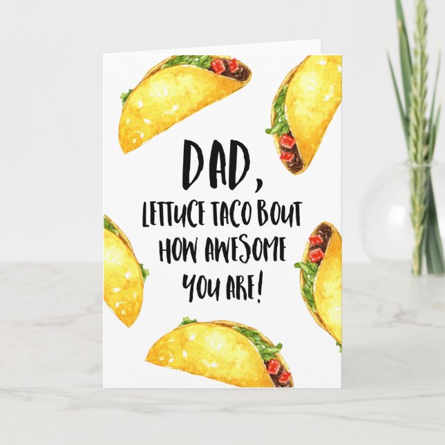 Cartão Funny Taco Father's Day (Frente)