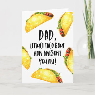 Cartão Funny Taco Father's Day