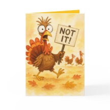 Funny Thanksgiving Card – Turkey Trouble