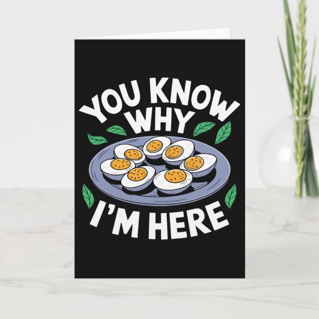 Cartão Funny Thanksgiving Dinner You Know Why I'm Here Re (Frente)
