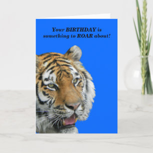 Cartão Funny Tiger Birthday Greeting Card