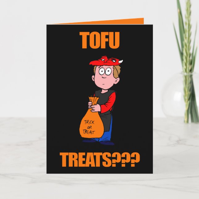 Cartão Funny Tofu Halloween (Frente)
