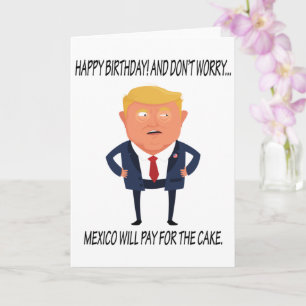 Cartão Funny Trump Birthday