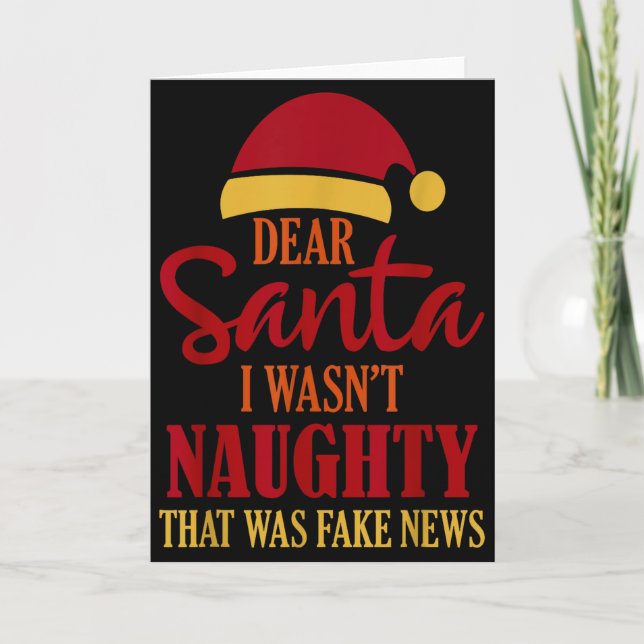 Cartão Funny Trump Christmas Pajamas Fake News  (Frente)