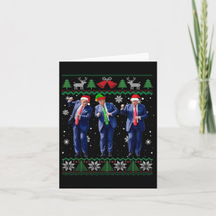 Cartão Funny Trump Dance Xmas Presidente 47 No Natal Dos