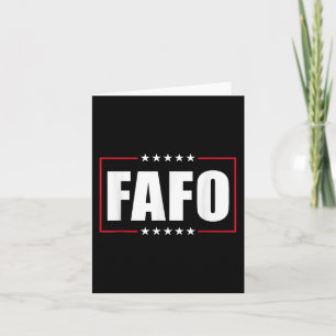 Cartão Funny Trump Fafo Republicano 47 Trump Fafo F por a