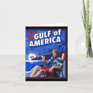 Cartão Funny Trump Golfo Da América