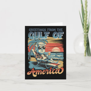 Cartão Funny Trump Golfo Dos Eua América 2025 Trump Merch