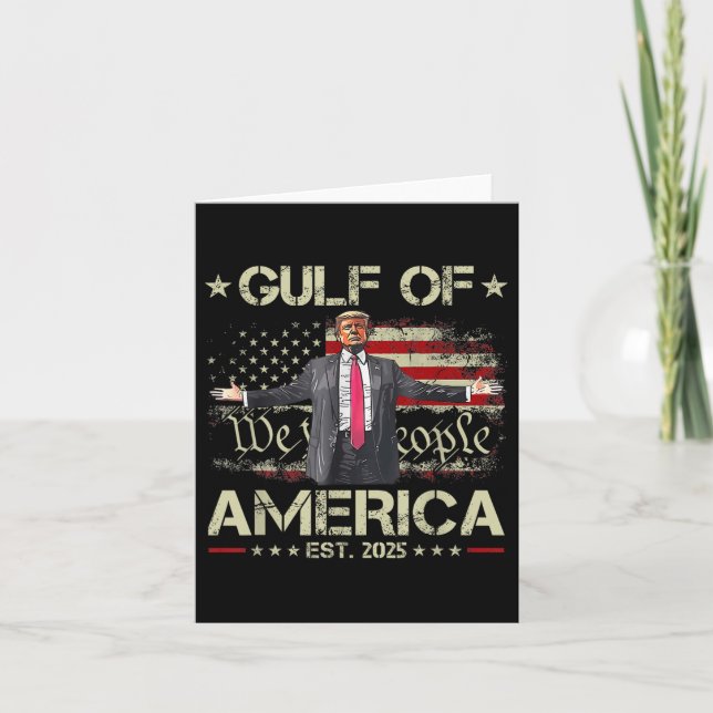 Cartão Funny Trump Golfo Of Us America Est 2025 Eua Améri (Frente)