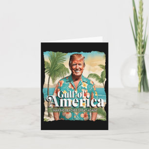 Cartão Funny Trump Graphic Golfo Da América Trump Merch