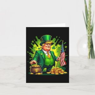 Cartão Funny Trump Paddys Traz De Trás 45 47 Usa Dia de S