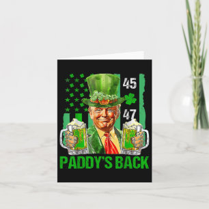 Cartão Funny Trump Paddys Traz De Trás 45 47 Usa Dia de S