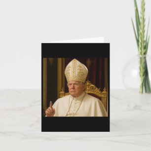 Cartão Funny Trump Pope Meme Gear Vaticano Católico Repúb