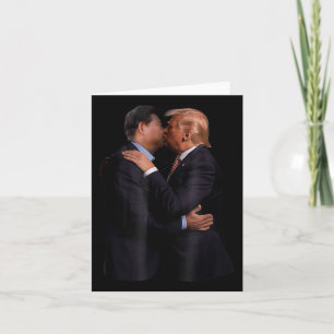 Cartão Funny Trump Presidente Dos Eua E Presidente Chinês