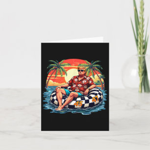 Cartão Funny Trump Summer 2025 Beach Tropical Funny Trump