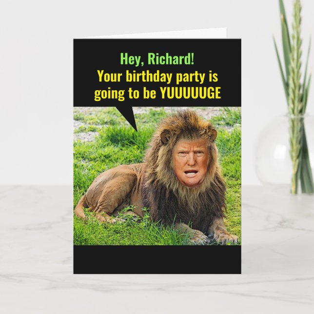 Cartão Funny Trump The Lyin' King Birthday Card (Frente)