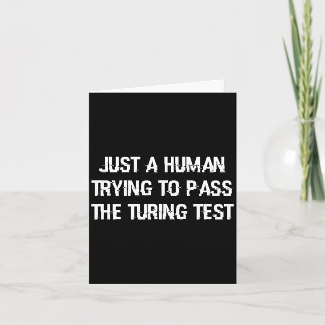 Cartão Funny Turing Test Ai Geek Gift For Coder &amp; Ner (Frente)