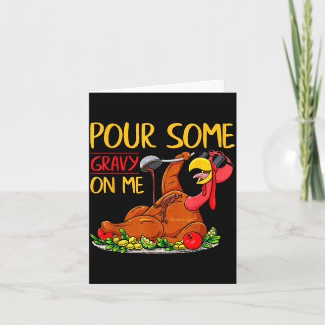 Cartão Funny Turkey Day Thanksgiving Gift Tee Ur Some Gra (Frente)
