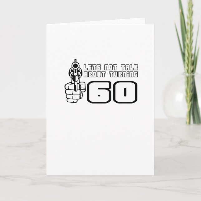 Cartão Funny, "Turning 60" Birthday design (Frente)