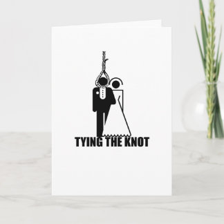 Cartão Funny, "Tying the knot" wedding design