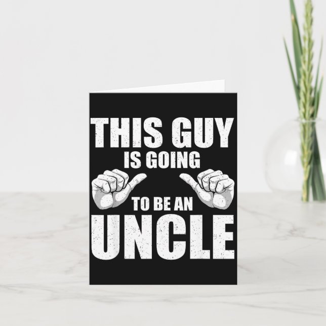 Cartão Funny Uncle Design For Uncle Men First Time Uncle  (Frente)