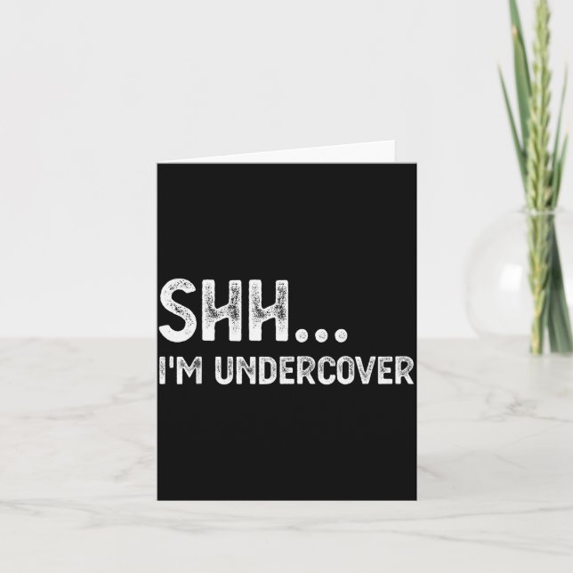 Cartão Funny Undercover Cop Easy Costume Lice  (Frente)